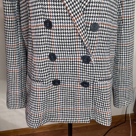 Mystree hooded layered houndstooth double breasted blazer size S - Picture 7 of 14